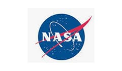 A nasa logo is shown on the side of a building.